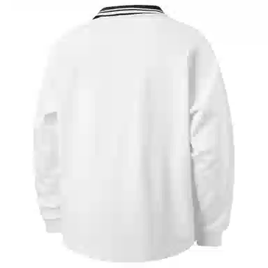 大卫贝肯 美式复古撞色条纹字母无性别主义宽松休闲运动柔软舒适吸湿速干长袖卫衣 男女同款