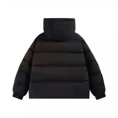 鸭鸭 百搭纯色户外蓬松保暖抗寒加厚耐磨防风锁温舒适亲肤简约连帽拉链长袖面包服羽绒服 男女同款