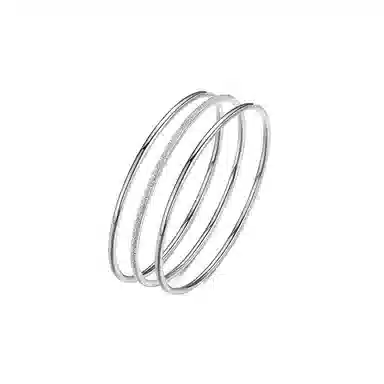 【 999足银纯银 三生三世/浪漫7夕卡片】 福韵金 六桂福珠宝 满天星三圈新中式国潮少女轻奢精致小众设计高级感素百搭 银 手镯 女款