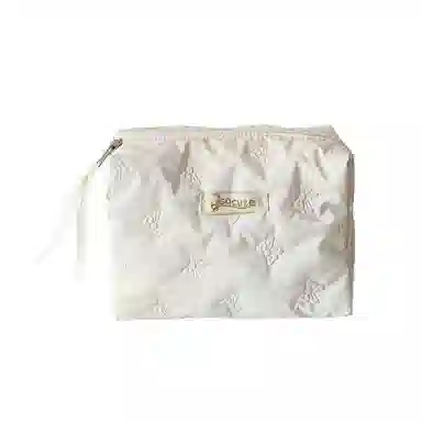 馨枕居韩版高颜值蝴蝶化妆包简约纯色超声波压花护肤品收纳包旅行洗漱包化妆包 便携收纳防尘