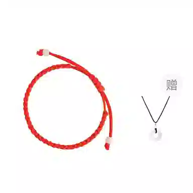 灵晔 国潮新中式小众设计简约大方百搭时尚潮流吉祥如意经典中式民族风招财纳福#平安好运 编织物 手绳 男女同款情侣款