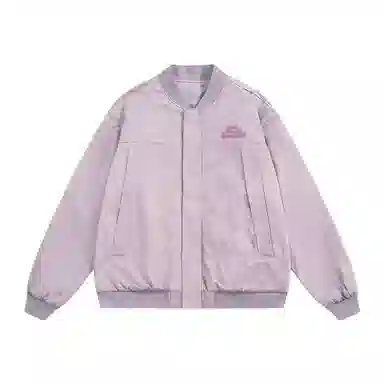 吾皇猫  原创美式复古简约基础款学院风字母印花夹克宽松潮流潮牌休闲外套时尚百搭痞帅上衣棒球服 男女同款