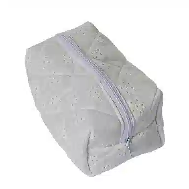 馨枕居夹棉蕾丝花边花卉蝴蝶结洗漱包便携口红收纳包女生化妆品拉链包袋化妆包 便携收纳防尘