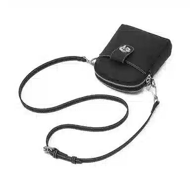 老人头 复古时尚百搭复古高颜值简约设计小巧轻便手机包 头层牛皮 单肩斜挎包 女款 黑色/米白色/灰色/焦糖色