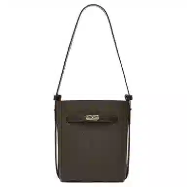 百思图 简约时尚轻便实用经典设计百搭款式 皮革 单肩包 中号 女款 多色