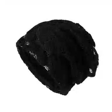 氧气樱桃 镂空花朵针织简约防寒双层针织花朵包头帽 棉 帽子 男女同款情侣款