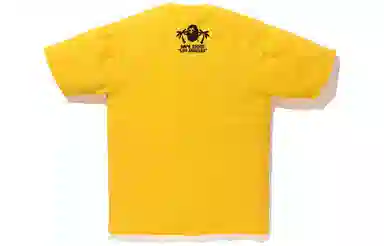 A BATHING APE LA CAMO COLLEGE TEE Yellow