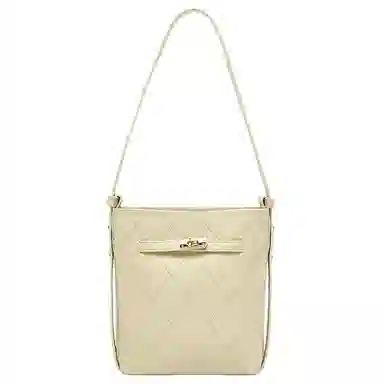 百思图 简约时尚轻便实用经典设计百搭款式 皮革 单肩包 中号 女款 多色