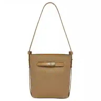 百思图 简约时尚轻便实用经典设计百搭款式 皮革 单肩包 中号 女款 多色