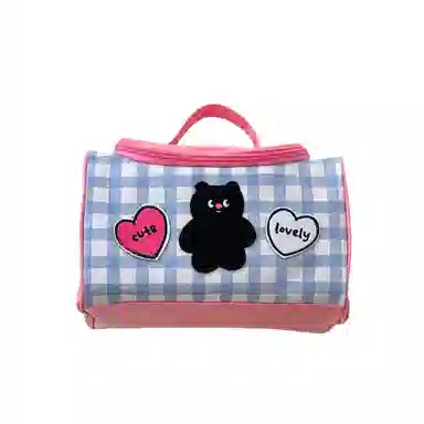 馨枕居可爱卡通手提化妆包女少女心便携大容量化妆品收纳洗漱包化妆包 便携收纳防尘