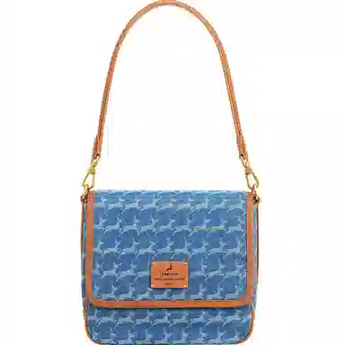 妙迪 复古潮流百搭 牛仔 腋下包单肩包 常规 女款 蓝