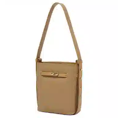 百思图 简约时尚轻便实用经典设计百搭款式 皮革 单肩包 中号 女款 多色