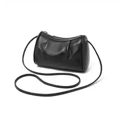 老人头 时尚百搭小众设计潮流通勤简约 牛皮 斜挎单肩包 常规 女款 多色