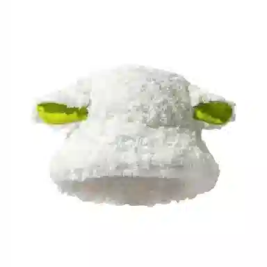 冠辉 甜美可爱小羊耳朵软糯羊卷毛保暖学生百搭萌系可爱耳朵显脸小保暖 羊羔毛 绒线帽 男女同款情侣款