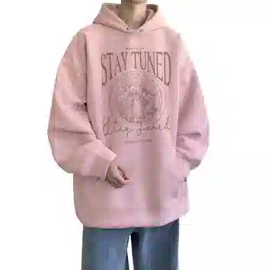 悍戈 美式复古简约舒适慵懒通勤百搭连帽套头卫衣 男女同款