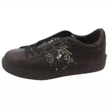 Valentino Tiger Print Low Sneakers Black