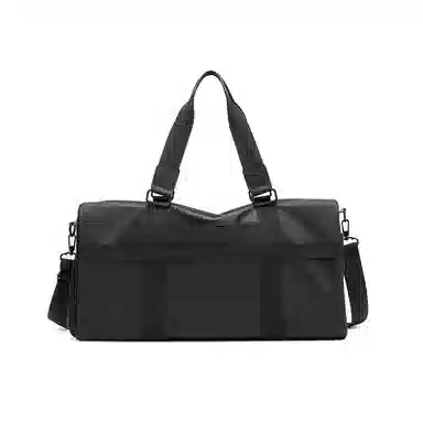 红蜻蜓 潮流简约大容量时尚纯色 织物 旅行包 男女同款情侣款 黑色