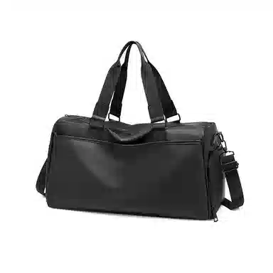 红蜻蜓 潮流简约大容量时尚纯色 织物 旅行包 男女同款情侣款 黑色