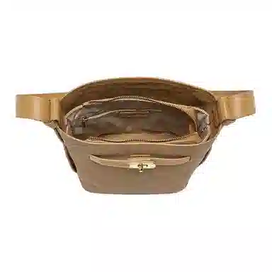 百思图 简约时尚轻便实用经典设计百搭款式 皮革 单肩包 中号 女款 多色