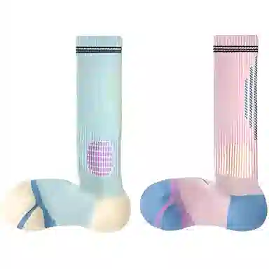 妮轻 健身跳绳肌能运动高筒袜 女款