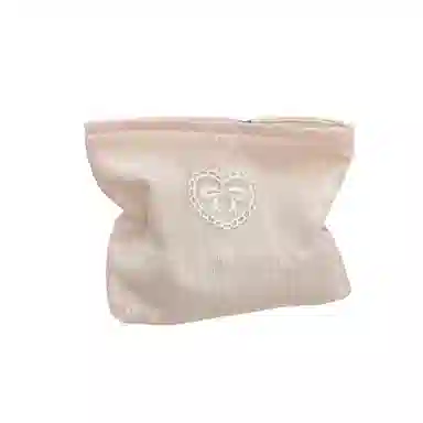 馨枕居清新配色蝴蝶结化妆包大容量收纳袋护肤品整理袋逛街手拿包化妆包 便携收纳防尘