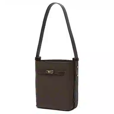 百思图 简约时尚轻便实用经典设计百搭款式 皮革 单肩包 中号 女款 多色