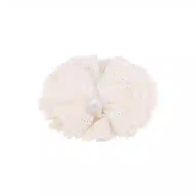 芒果饰品 韩系米色珍珠蕾丝香蕉夹后脑勺 亚克力 发夹 女款