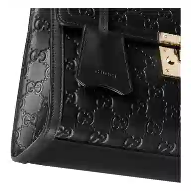 GUCCI Padlock Medium Shoulder Bag Black