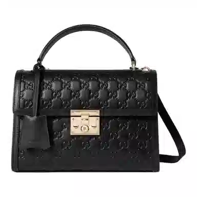 GUCCI Padlock Medium Shoulder Bag Black