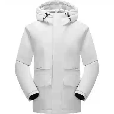 鸭鸭 纯色连帽加厚大口袋羽绒服 男款