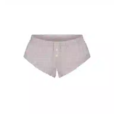 SKIMS COTTON POPLIN MICRO SHORT SLEEP SET