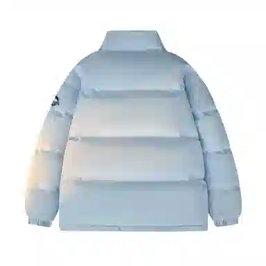 鸭鸭 基础款简约解构创意字母品牌厚板设计运动休闲山系潮流户外撞色防风防寒宽松百搭通勤无性别主义保暖立领棉衣羽绒服 男女同款