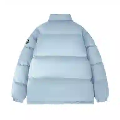 鸭鸭 基础款简约解构创意字母品牌厚板设计运动休闲山系潮流户外撞色防风防寒宽松百搭通勤无性别主义保暖立领棉衣羽绒服 男女同款