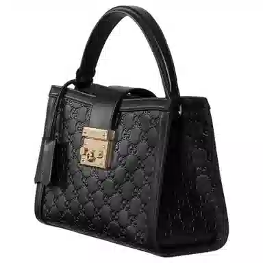 GUCCI Padlock Medium Shoulder Bag Black
