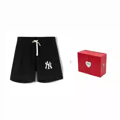 New Era x MLB Yankees Logo Drawstring Shorts Black