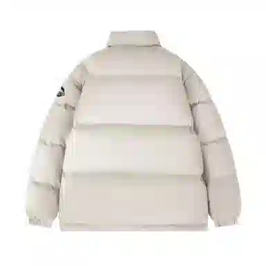 鸭鸭 基础款简约解构创意字母品牌厚板设计运动休闲山系潮流户外撞色防风防寒宽松百搭通勤无性别主义保暖立领棉衣羽绒服 男女同款