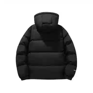 鸭鸭 纯色短款宽松加厚保暖防寒简约基础款舒适连帽面包服长袖羽绒服 男女同款