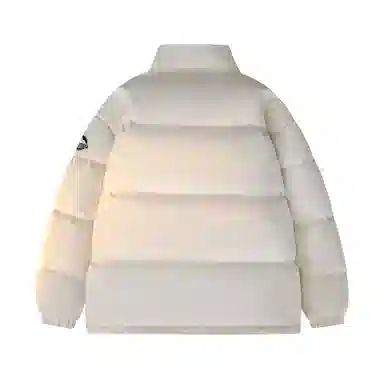 鸭鸭 基础款简约解构创意字母品牌厚板设计运动休闲山系潮流户外撞色防风防寒宽松百搭通勤无性别主义保暖立领棉衣羽绒服 男女同款