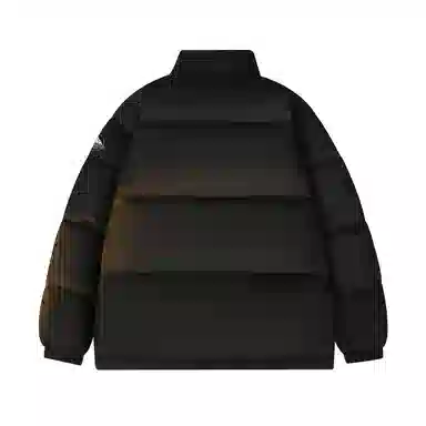 鸭鸭 基础款简约解构创意字母品牌厚板设计运动休闲山系潮流户外撞色防风防寒宽松百搭通勤无性别主义保暖立领棉衣羽绒服 男女同款