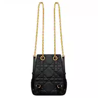 DIOR Caro Multicarry Small Black Lambskin Backpack