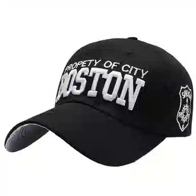 春夏透气吸湿排汗韩系牛仔个性破洞侧字母刺绣显脸小软顶弯檐遮阳防晒帽 棉 鸭舌帽 男女同款情侣款