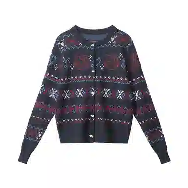 花蔓色 清新优雅百搭时尚长袖针织衫 女款