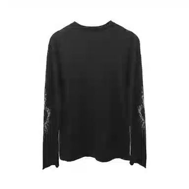 WANNA LAB FW25 Aria Henley Rune Print Long Sleeve Tee