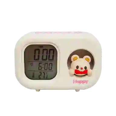 三木 闹钟夜灯多功能可爱闹钟创意学生 石英机芯 闹钟 男女同款