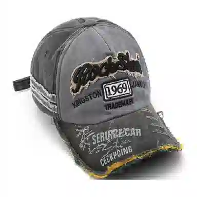 美式复古做旧磨边显脸小韩版深顶大头围宽帽檐 棉 鸭舌帽 男女同款情侣款