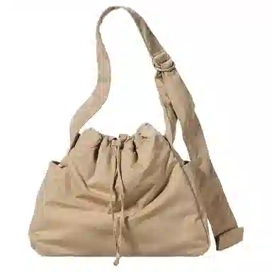 UNIQLO Adjustable Strap Drawstring Shoulder Bag Beige