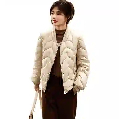 【dme】 气质纯色简约短款保暖羽绒服 女款