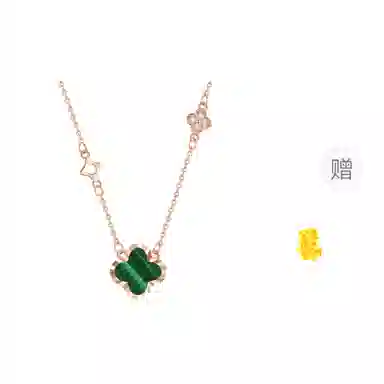 【S999足银纯银 幸运四叶草】 七七银饰  转运 森系氛围感 小清新 平安喜乐好运常在 诸事顺利有钱花 精致优雅轻奢气质高级 玛瑙 项链 女款