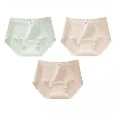 二三二三   可爱风纯色小熊大码少女内裤无痕舒适亲肤柔软透气吸汗裤简约甜美日常百搭短裤组合装三角内裤 女款
