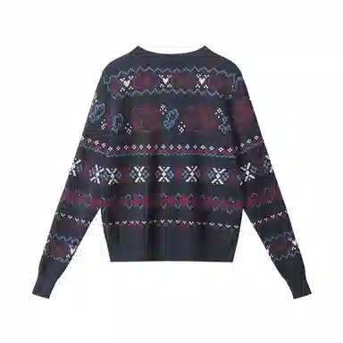 花蔓色 清新优雅百搭时尚长袖针织衫 女款